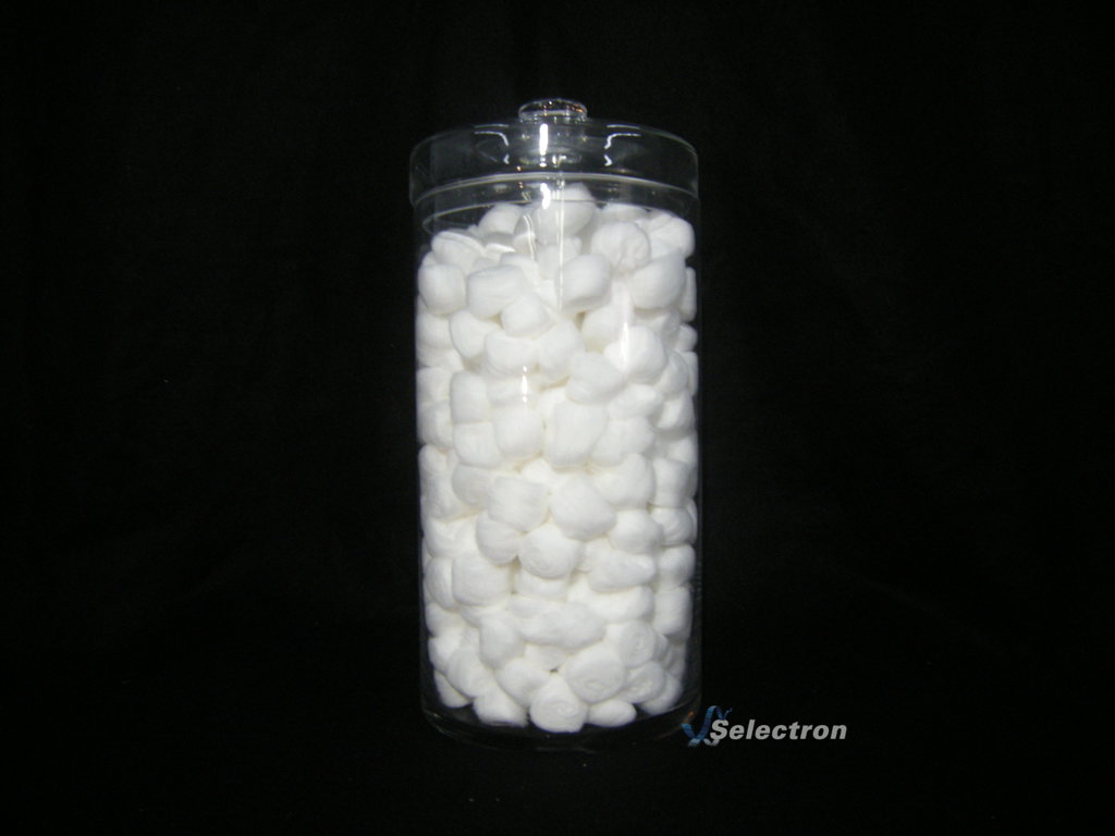 Large Container with Cotton Balls (item 38) Disposable / Single Use