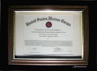 Certificate of Commendation for the Marine Corps (item #239)