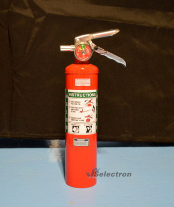 Small Extinguisher with Silver Handle